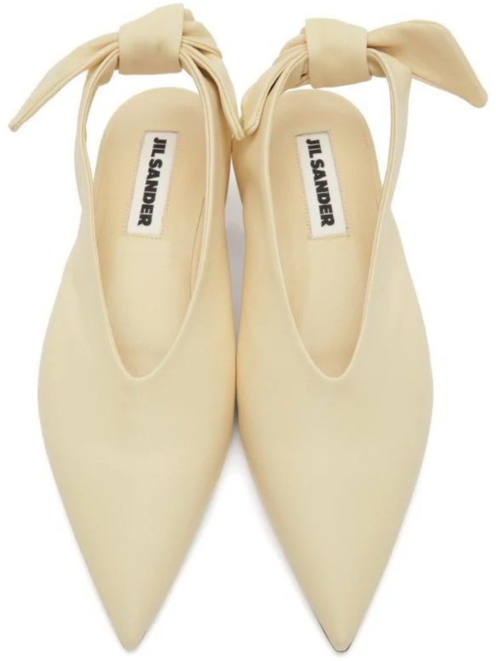 NWT: JIL SANDER Off-White Knot Ballerina Flats
